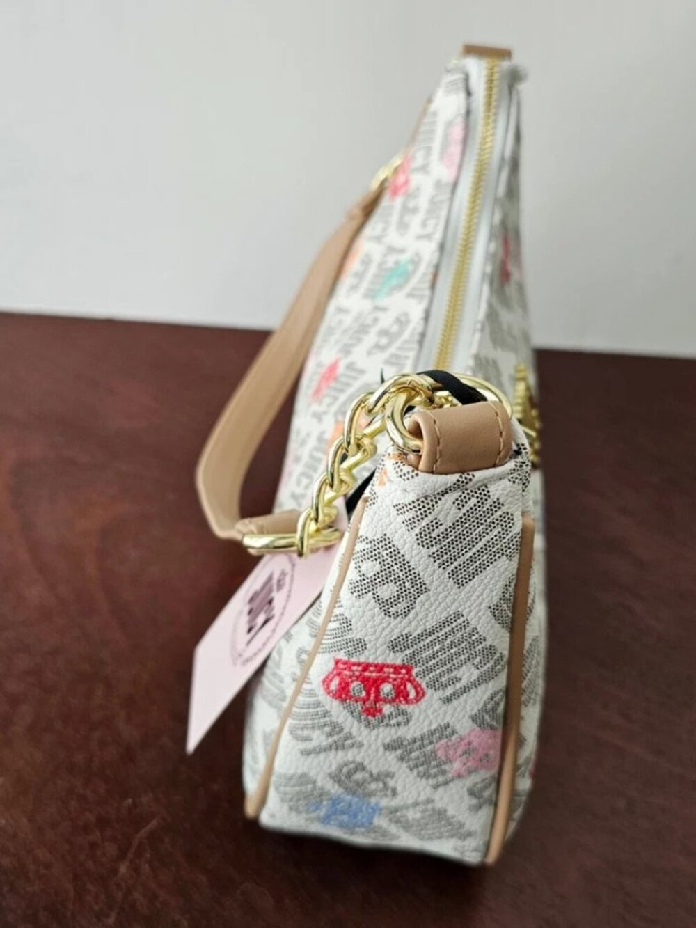 NWT Juicy Couture Crown Multicolor Pouchette - Picture 6 of 7
